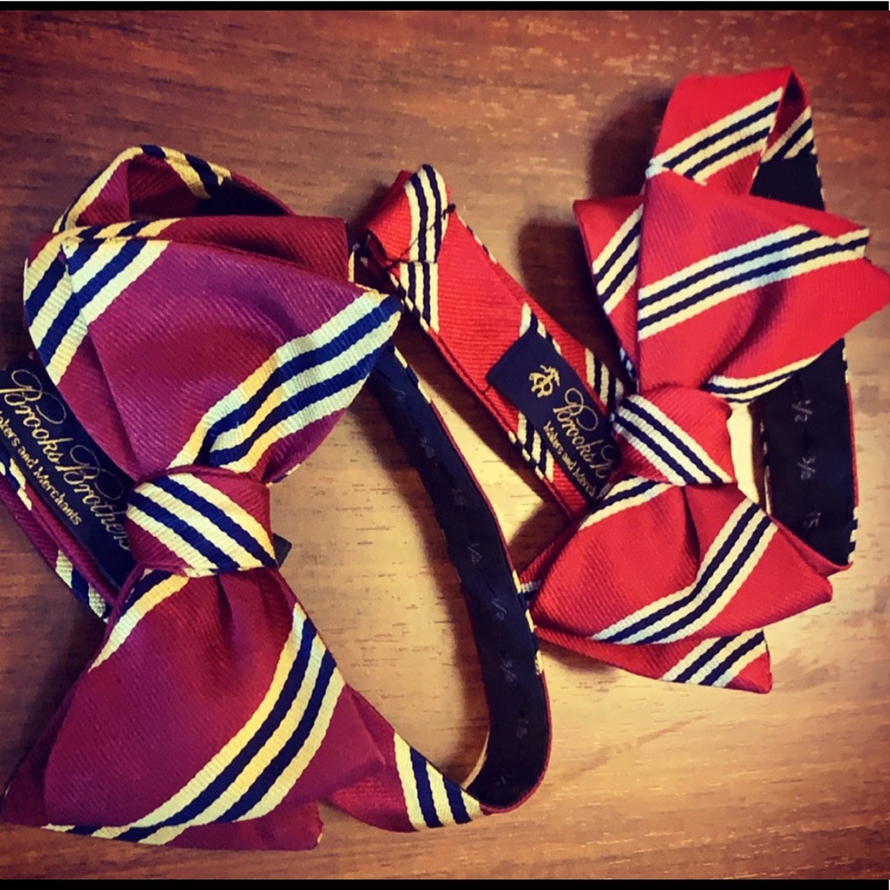 2 Brookes Brothers classic silk Bow Ties $65 each